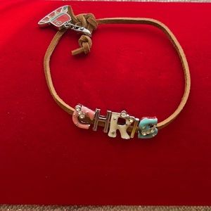 Hand made leather bracelet